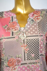 Bin Saeed Stitched 3 Piece Exclusive Printed Lawn Vol-17 Suit-LSM-3390-MULTI