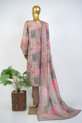 Bin Saeed Stitched 3 Piece Exclusive Printed Lawn Vol-17 Suit-LSM-3390-MULTI