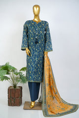 Bin Saeed Stitched 3 Piece Exclusive Printed Lawn Vol-17 Suit-LSM-3392-GREEN