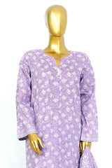 Bin Saeed Stitched 3 Piece Exclusive Printed Lawn Vol-17 Suit-LSM-3401-PURPLE