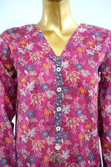 Bin Saeed Stitched 3 Piece Exclusive Printed Lawn Vol-17 Suit-LSM-3418-ATISHI