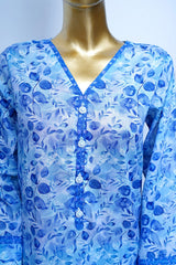 Bin Saeed Stitched 3 Piece Exclusive Printed Lawn Vol-17 Suit-LSM-3425-S.BLUE