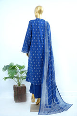 Bin Saeed Stitched 3 Piece Exclusive Printed Lawn Vol-17 Suit-LSM-3426-BLUE