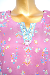 Bin Saeed Stitched 3 Piece Exclusive Printed Lawn Vol-17 Suit-LSM-3428-PINK