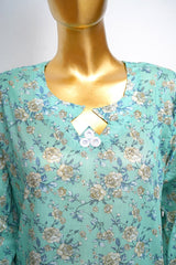Bin Saeed Stitched 3 Piece Printed Lawn With Farshi Shalwar Vol-04 Suit-LSM-3449-FEROZI