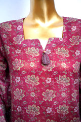 Bin Saeed Stitched 3 Piece Exclusive Printed Lawn Vol-18 Suit-LSM-3453-MAROON