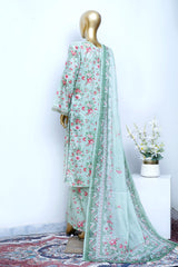 Bin Saeed Stitched 3 Piece Exclusive Printed Lawn Vol-18 Suit-LSM-3455-PISTA