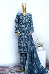 Bin Saeed Stitched 3 Piece Exclusive Printed Lawn Vol-18 Suit-LSM-3459-ZINK