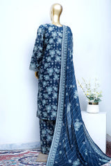 Bin Saeed Stitched 3 Piece Exclusive Printed Lawn Vol-18 Suit-LSM-3459-ZINK