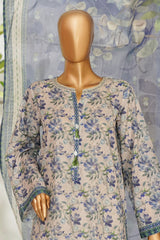 Bin Saeed Stitched 3 Piece Exclusive Printed Lawn Vol-01 Suit-LSM-2595 SKIN