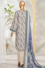 Bin Saeed Stitched 3 Piece Exclusive Printed Lawn Vol-01 Suit-LSM-2595 SKIN