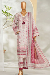 Bin Saeed Stitched 3 Piece Exclusive Printed Lawn Vol-01 Suit-LSM-2604 SKIN