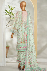 Bin Saeed Stitched 3 Piece Exclusive Printed Lawn Vol-01 Suit-LSM-2607 PISTA