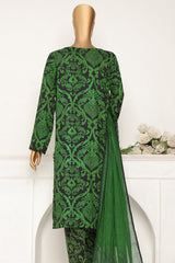 HZ Unstitched 3 Piece Wintry Linen Suit-LWP-1121