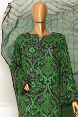 HZ Unstitched 3 Piece Wintry Linen Suit-LWP-1121