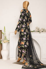 HZ Unstitched 3 Piece Wintry Linen Suit-LWP-1125
