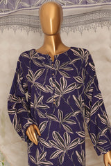 HZ Unstitched 3 Piece Wintry Linen Suit-LWP-1126