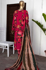HZ Unstitched 3 Piece Wintry Linen Suit-LWP-1130