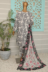 HZ Unstitched 3 Piece Wintry Linen Suit-LWP-1133