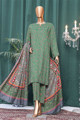 Linen Wintry By HZ Unstitched 3 Piece Linen With Shawl Suit-LWS-1134