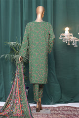 Linen Wintry By HZ Unstitched 3 Piece Linen With Shawl Suit-LWS-1134