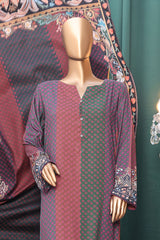 Linen Wintry By HZ Unstitched 3 Piece Linen With Shawl Suit-LWS-1135