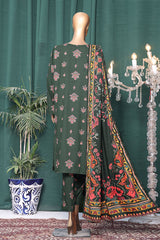 Linen Wintry By HZ Unstitched 3 Piece Linen With Shawl Suit-LWS-1137