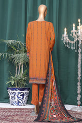 Linen Wintry By HZ Unstitched 3 Piece Linen With Shawl Suit-LWS-1140