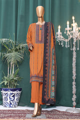 Linen Wintry By HZ Unstitched 3 Piece Linen With Shawl Suit-LWS-1140