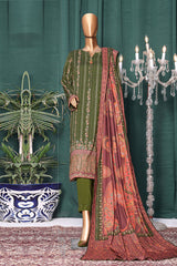 Linen Wintry By HZ Unstitched 3 Piece Linen With Shawl Suit-LWS-1141