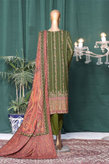 Linen Wintry By HZ Unstitched 3 Piece Linen With Shawl Suit-LWS-1141