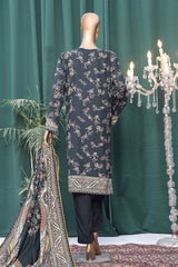 Linen Wintry By HZ Unstitched 3 Piece Linen With Shawl Suit-LWS-1142