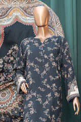 Linen Wintry By HZ Unstitched 3 Piece Linen With Shawl Suit-LWS-1142