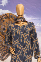Linen Wintry By HZ Unstitched 3 Piece Printed Linen Vol-02 Suit-LWS-1153