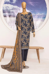 Linen Wintry By HZ Unstitched 3 Piece Printed Linen Vol-02 Suit-LWS-1153