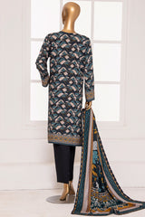 Linen Wintry By HZ Unstitched 3 Piece Printed Linen Vol-02 Suit-LWS-1154