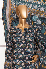 Linen Wintry By HZ Unstitched 3 Piece Printed Linen Vol-02 Suit-LWS-1154