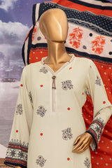 Linen Wintry By HZ Unstitched 3 Piece Printed Linen Vol-02 Suit-LWS-1162-White