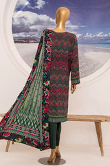 Linen Wintry By HZ Unstitched 3 Piece Printed Linen Vol-02 Suit-LWS-1156