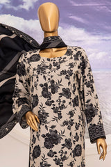Linen Wintry By HZ Unstitched 3 Piece Printed Linen Vol-02 Suit-LWS-1157