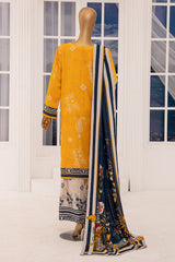 Linen Wintry By HZ Unstitched 3 Piece Printed Linen Vol-02 Suit-LWS-1161