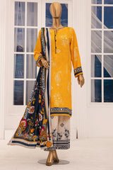 Linen Wintry By HZ Unstitched 3 Piece Printed Linen Vol-02 Suit-LWS-1161