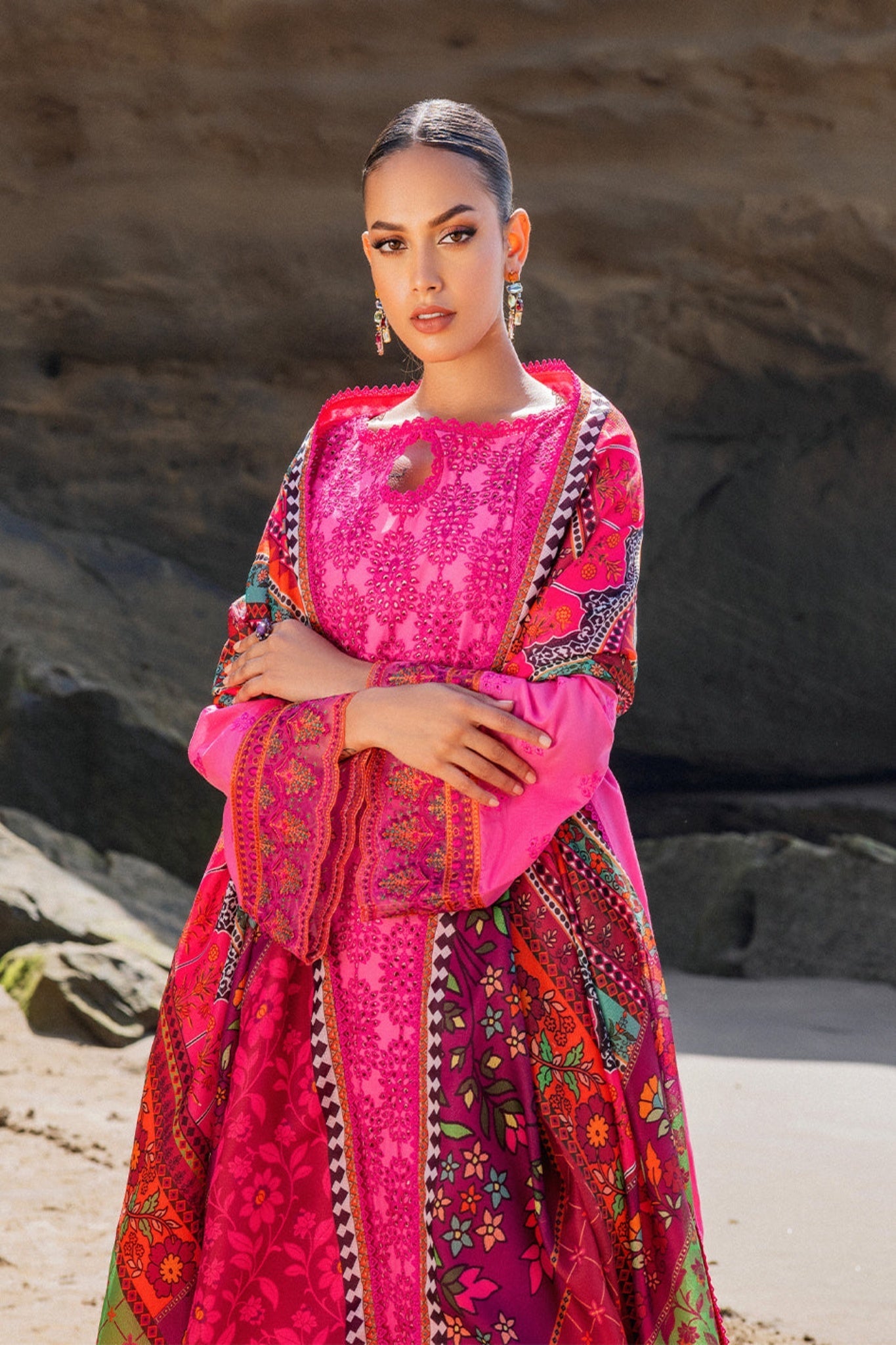 Zainab Chottani Unstitched 3 Piece Luxury Chikankari Collection'2024-06-A-Laali