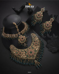 Lantana Bridal Set Green - Zeesy Jewellery