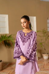Madiha Gohar Stitched 2 Piece Lawn Suit-Lavender Bloom