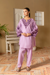 Madiha Gohar Stitched 2 Piece Lawn Suit-Lavender Bloom