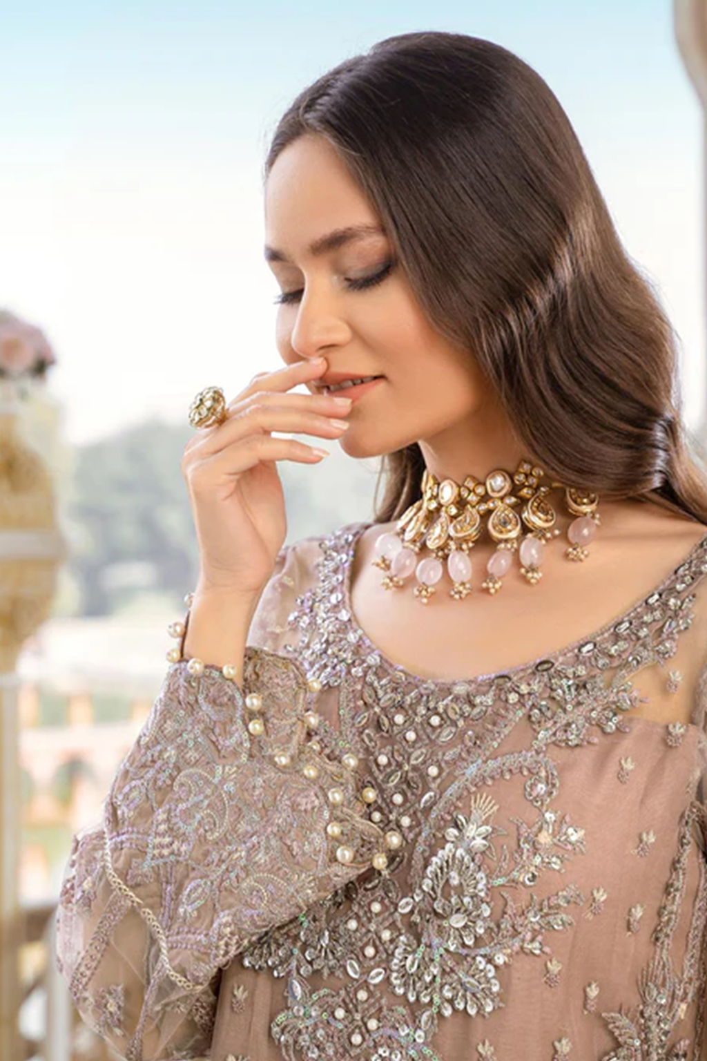 Meeral Unstitched 3 Piece Luxury Formals Pret Collection'2025-Meeral - Mahjabeen - MB-04 - Meeral Luxe
