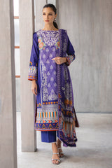 Azalea By Roheenaz Unstitched 3 Piece Printed Lawn Suit-RNZ-08-A-Blissful Berry