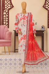 Mehak By HZ Unstitched 3 Piece Emb Lawn Vol-02 Suit-MEC-503