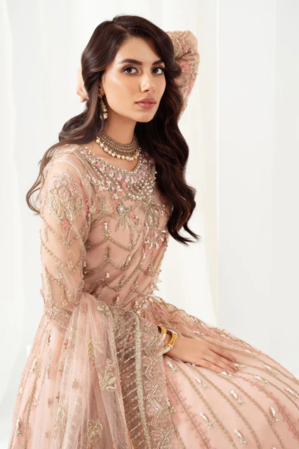 Meeral Unstitched 3 Piece Luxury Formals Pret Collection'2025-Meeral - ML-LUX22V2-5 Dilara - Meeral Luxe